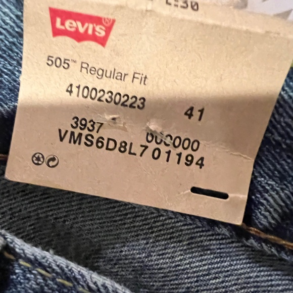 Levi 505 Jeans 100% Cotton 5 Pocket Classic Fit - Picture 5 of 7